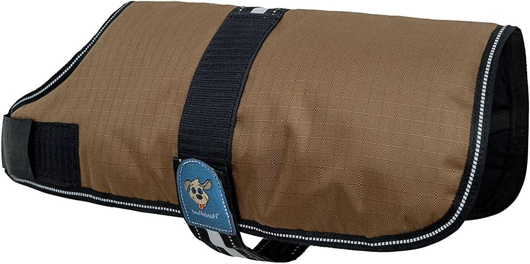 Knuffelwuff 13931-016 Hundemantel Funktionstextil reflektierend, braun/schwarz 55cm, 55cm
