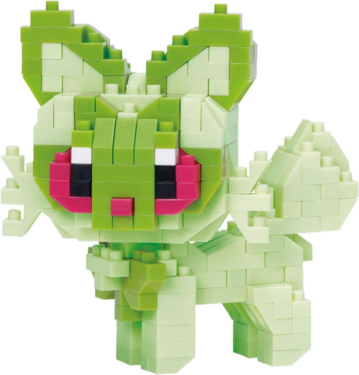 Bandai nanoblock Felori (Sprigatito) - Pokémon - Mini-Bausteinfigur - Konstruktionsspiel - Bausatz f