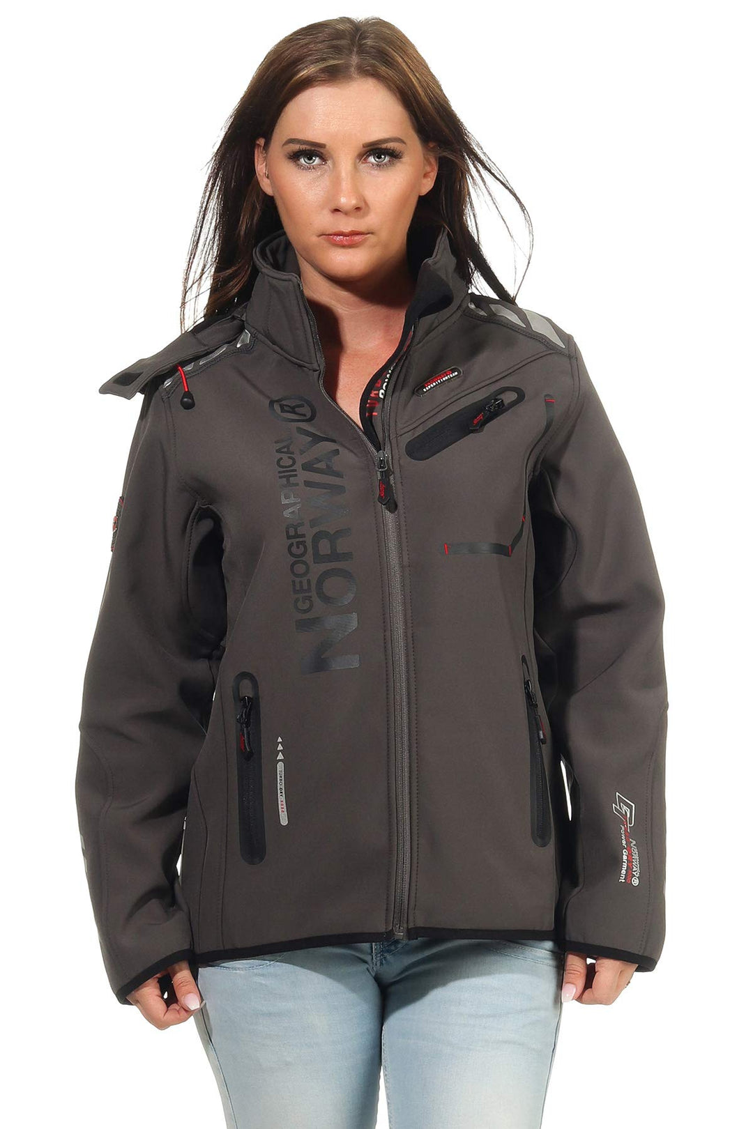 Geographical Norway Damen Jacke Softshell M Grau / Schwarz, M Grau / Schwarz
