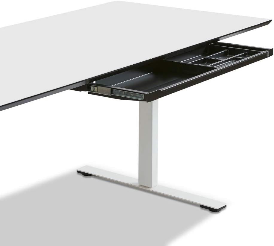 TecLines TUS001B Untertisch Schublade inkl. Kunststoffeinsatz L, schwarz