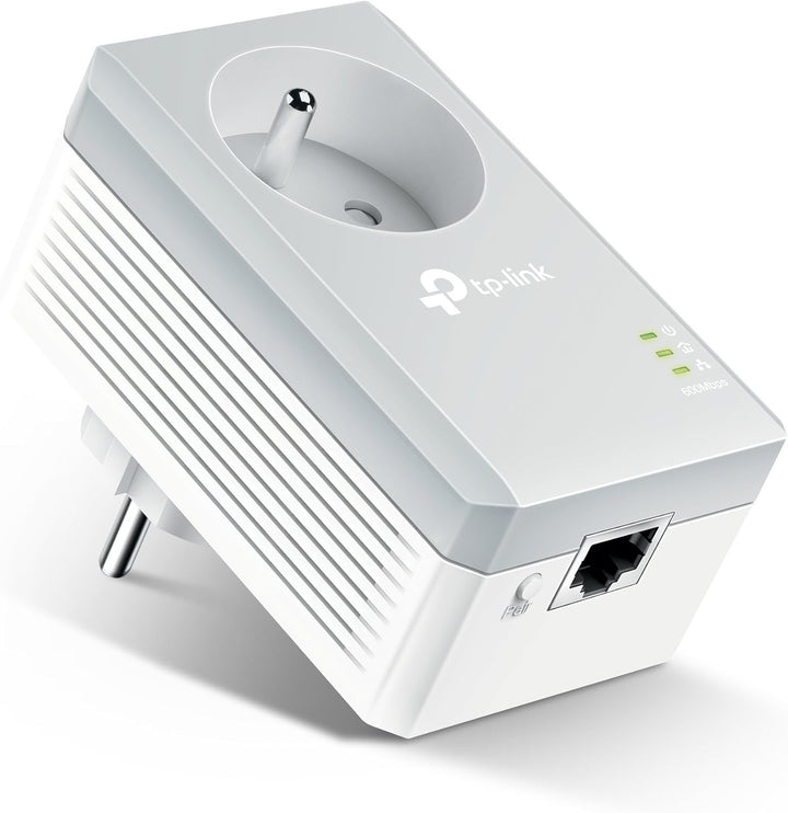 TP-Link CPL AV600 (600 Mbps), 1 Fast Ethernet-Port, integrierter Stecker (TL-PA4015P) single, franz.