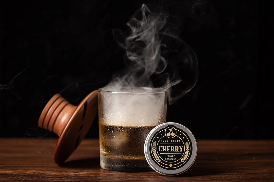 Bourbon Geschenke für Männer – Cocktail-Räucher-Kit mit Taschenlampe und Holzspänen für Whiskey, Bou