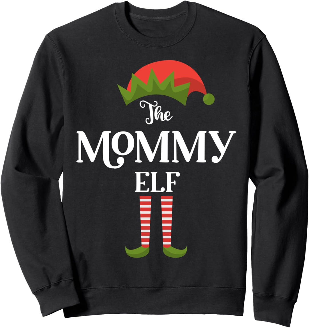 Mommy Mom Elf Xmas Lustige Familie Passende Gruppe Weihnachten Sweatshirt