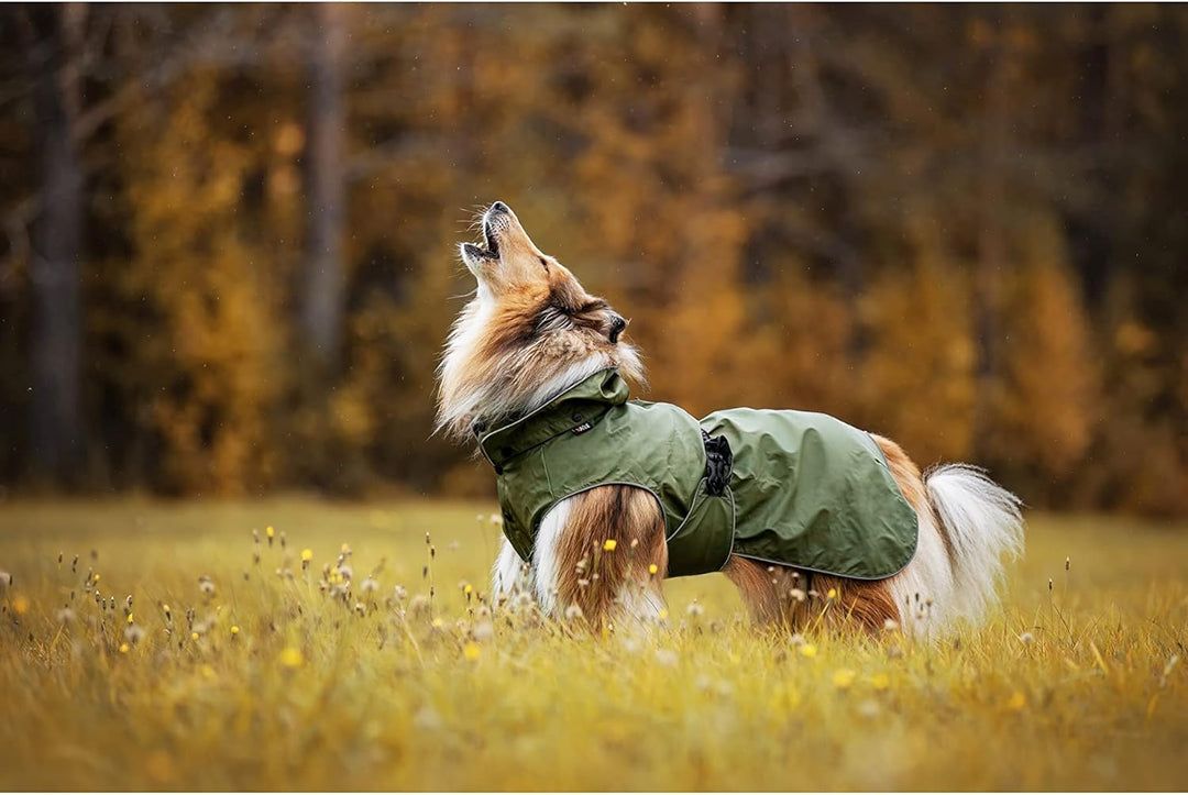 Rukka Pets STREAMY ECO Regenmantel für Hunde Dunkel Olivgrün 35 35 Dunkel Olivgrün, 35 Dunkel Olivgr