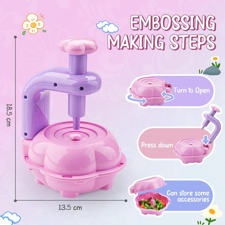 CENOVE Bastelset Kinder ab 4 5 6 7 8 9 10 Jahre, Blumen Basteln Spielzeug mit Blumenmaschine, DIY Mä