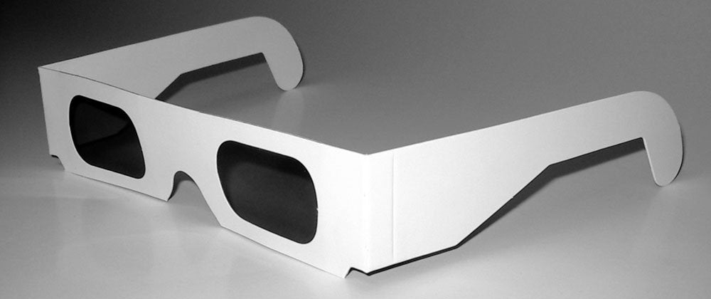 25 Stück 3D-Polarisationsbrille, zirkular 0 Grad, Typ Karton weiss