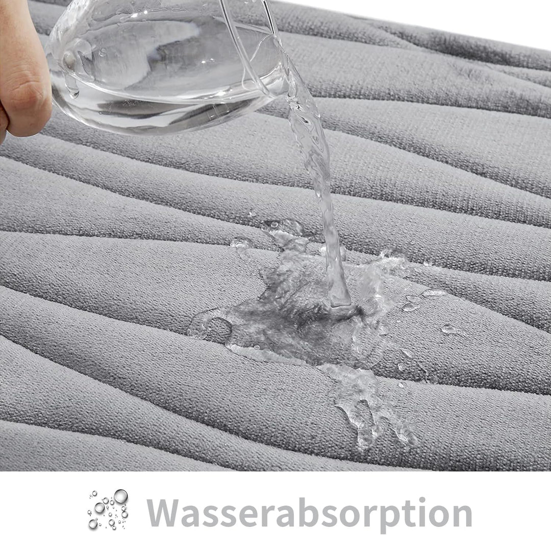 Homaxy Badematten Set 2 teilig Memory Foam Saugfähige Badteppich Set rutschfeste Waschbar Badvorlege