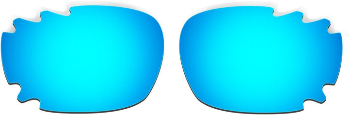 HKUCO Blue/Titanium Polarized Replacement Lenses plus Yellow Earsocks Rubber Kit For Oakley Racing J