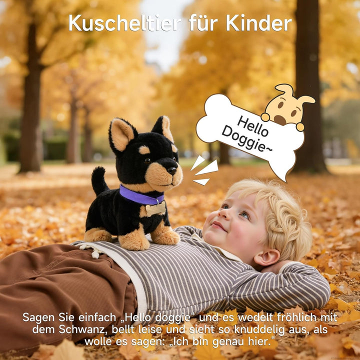 TUMAMA KIDS Laufendes und singendes Hundespielzeug, Plüschwelpe für Kinder | Spielzeughund Sprachges