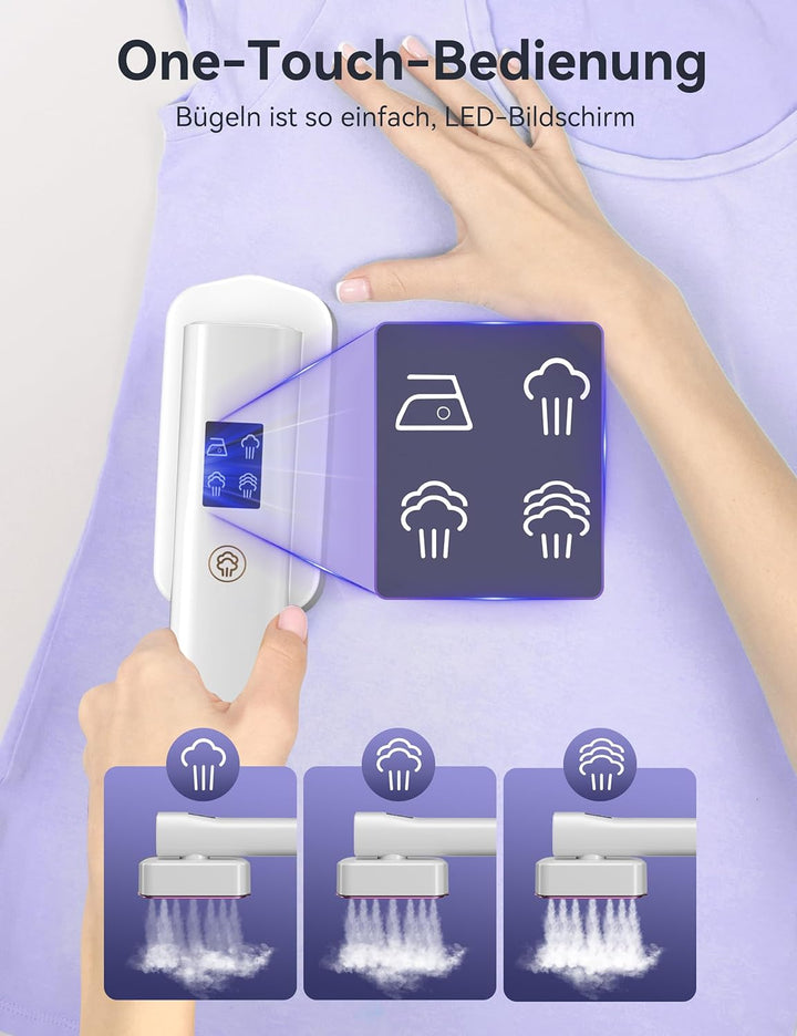 Sundu Dampfglätter, Steamer für Kleidung, 2-in-1 Reisebügeleisen Steam iron, 15s schnelles Aufheizen