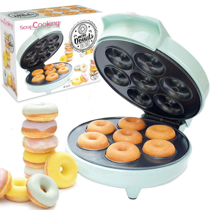 ScrapCooking - Mini Donuts Factory - Donut Maker - Donut Maschine - Mit Antihaft-Heizplatte - Gesche