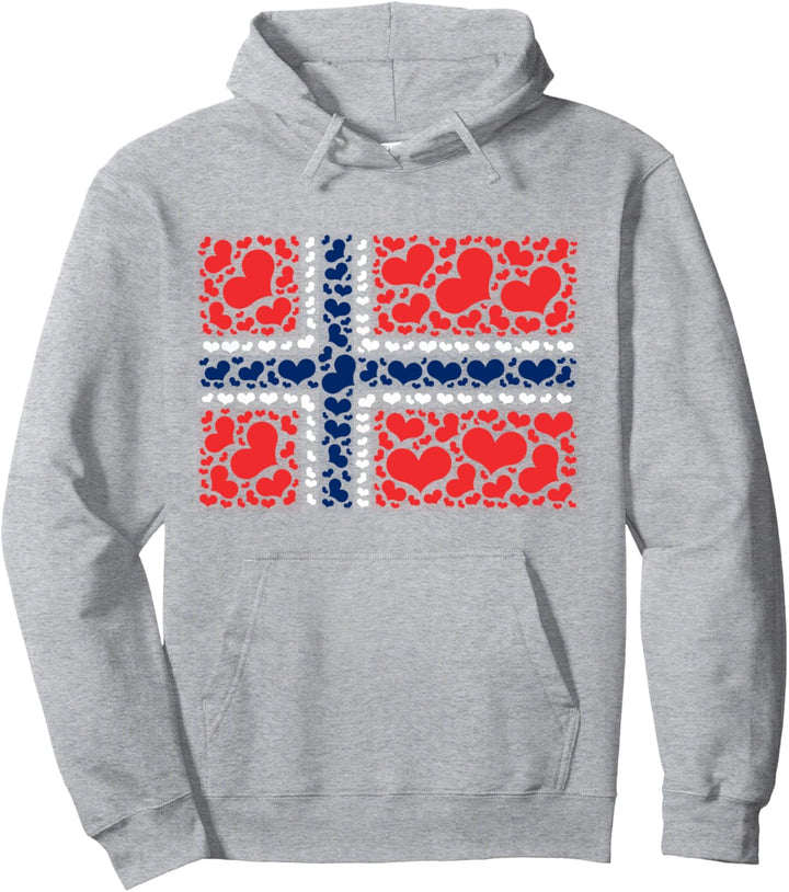 Norwegisch-Norwegische Flagge Herzkunstflagge von Norwegen Pullover Hoodie