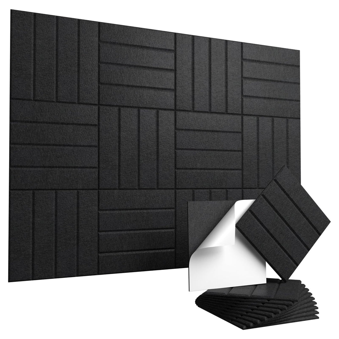 Vieshful 20 Stück Akustikpaneele Selbstklebend – 30x30x1cm Schallschutzplatten & Wandpaneele selbstk