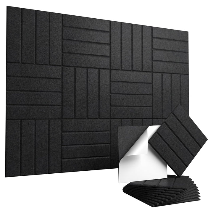 Vieshful 20 Stück Akustikpaneele Selbstklebend – 30x30x1cm Schallschutzplatten & Wandpaneele selbstk