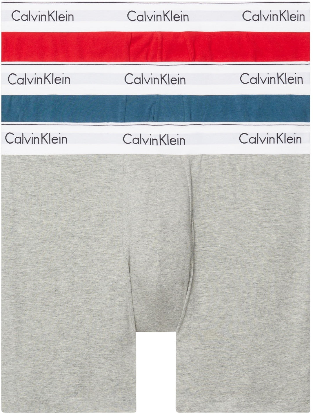 Calvin Klein Herren Boxer Brief 3Pk M Mehrfarbig (Grey Heather, Lychee, Indian Teal), M Mehrfarbig (