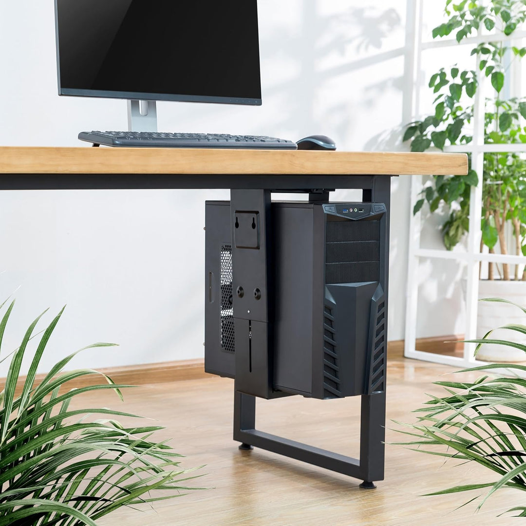 RICOO PC Halterung unter Schreibtisch Computerhalterung für Untertisch bis 10Kg & 360-Grad Flexibel