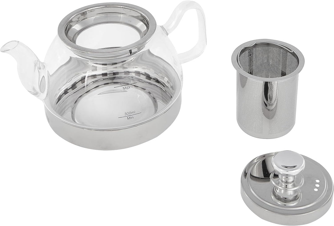 IBILI - Teekocher aus Glas mit Filter Induction, Borosilikatglas, 0,8 Liter, für Induktionsherde gee