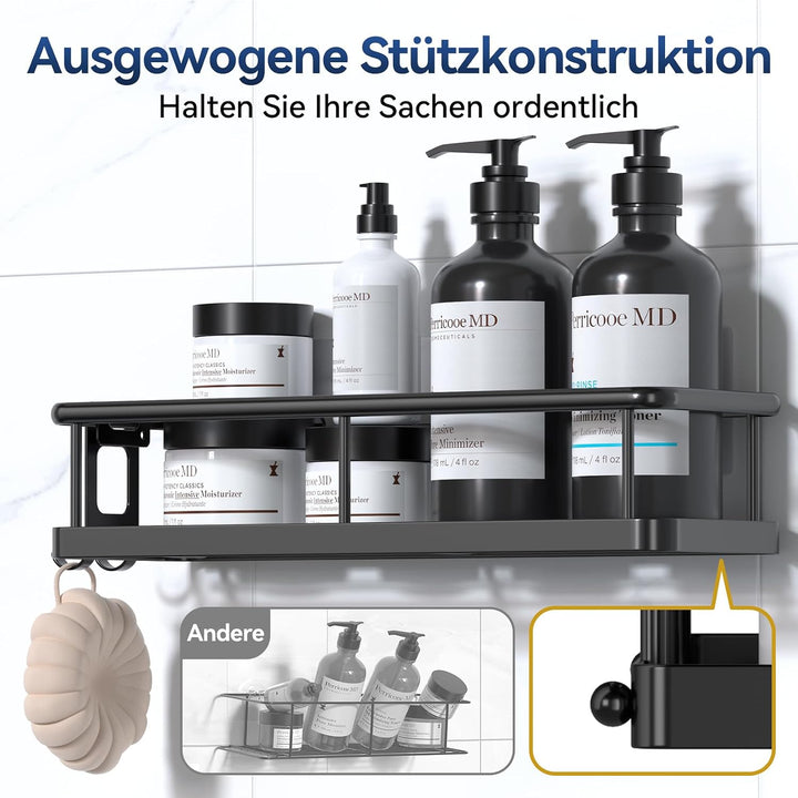 YASONIC Duschablage ohne Bohren Badezimmer Organizer, Badregal Duschregal ohne Bohren, Duschhalterun