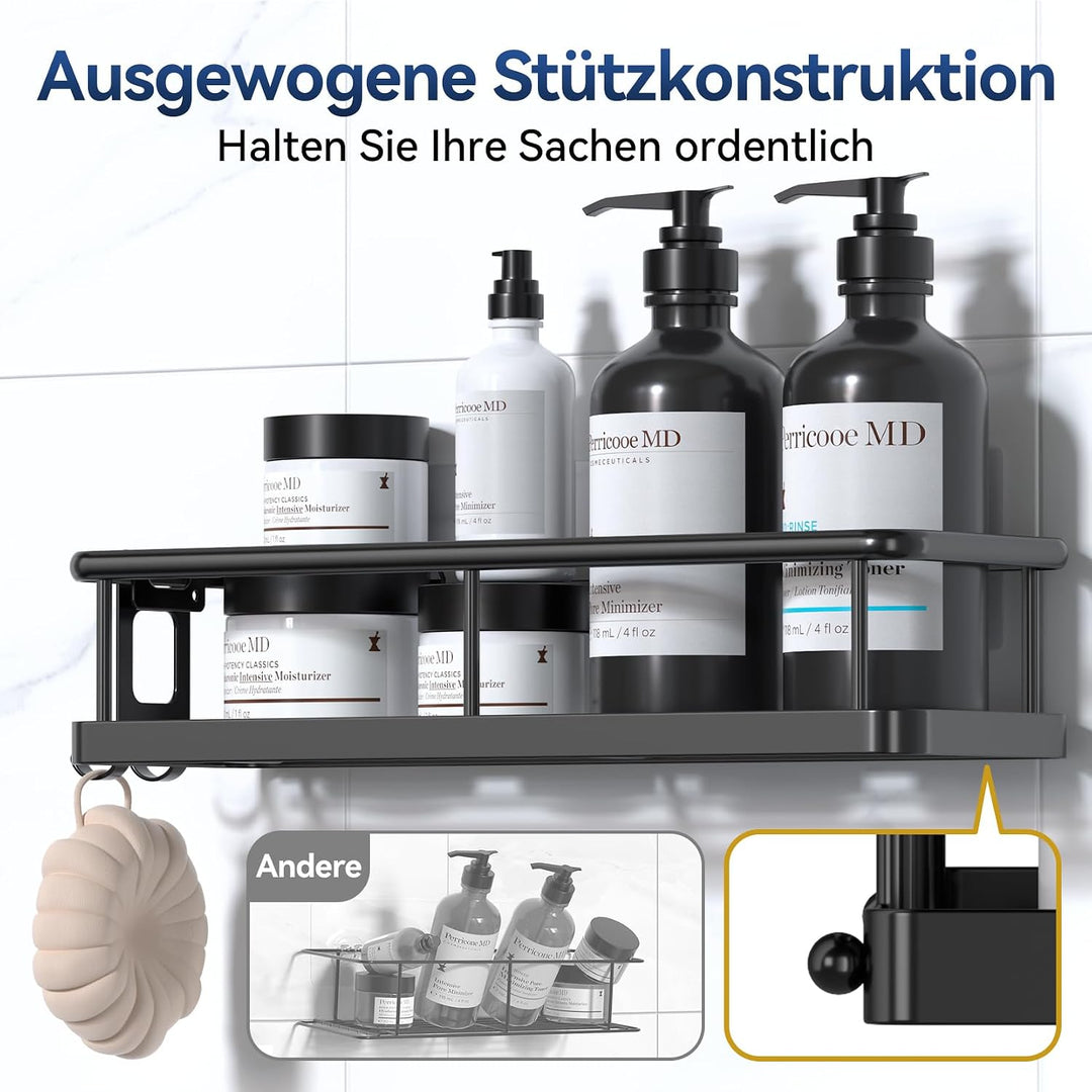 YASONIC Duschablage ohne Bohren 6 Stück Grosse Kapazität Badezimmer Organizer, Duschregal ohne Bohre