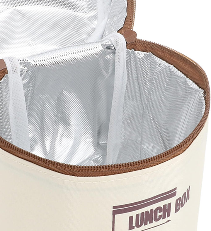 TOPINCN Isolierter Lunchbehälter aus Edelstahl 304 mit Thermobeutel, Versiegelte Lunchbehälter für L