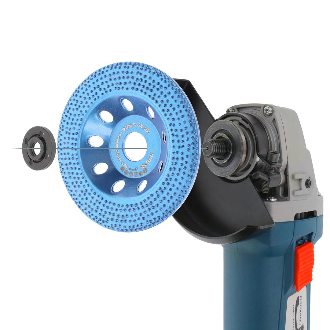 PRODIAMANT Diamant Schleiftopf 125mm für Holz und Farbe Vacuum-Diamant ST894 entfernt Beschichtung,