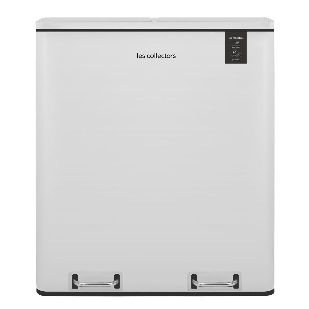 Les Collectors Mülleimer N°918, 60 L, passend für 30–60-Liter-Säcke, 2 Fächer 30 L, Küchen-Tretabfal