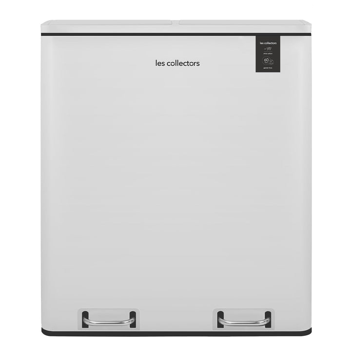 Les Collectors Mülleimer N°918, 60 L, passend für 30–60-Liter-Säcke, 2 Fächer 30 L, Küchen-Tretabfal