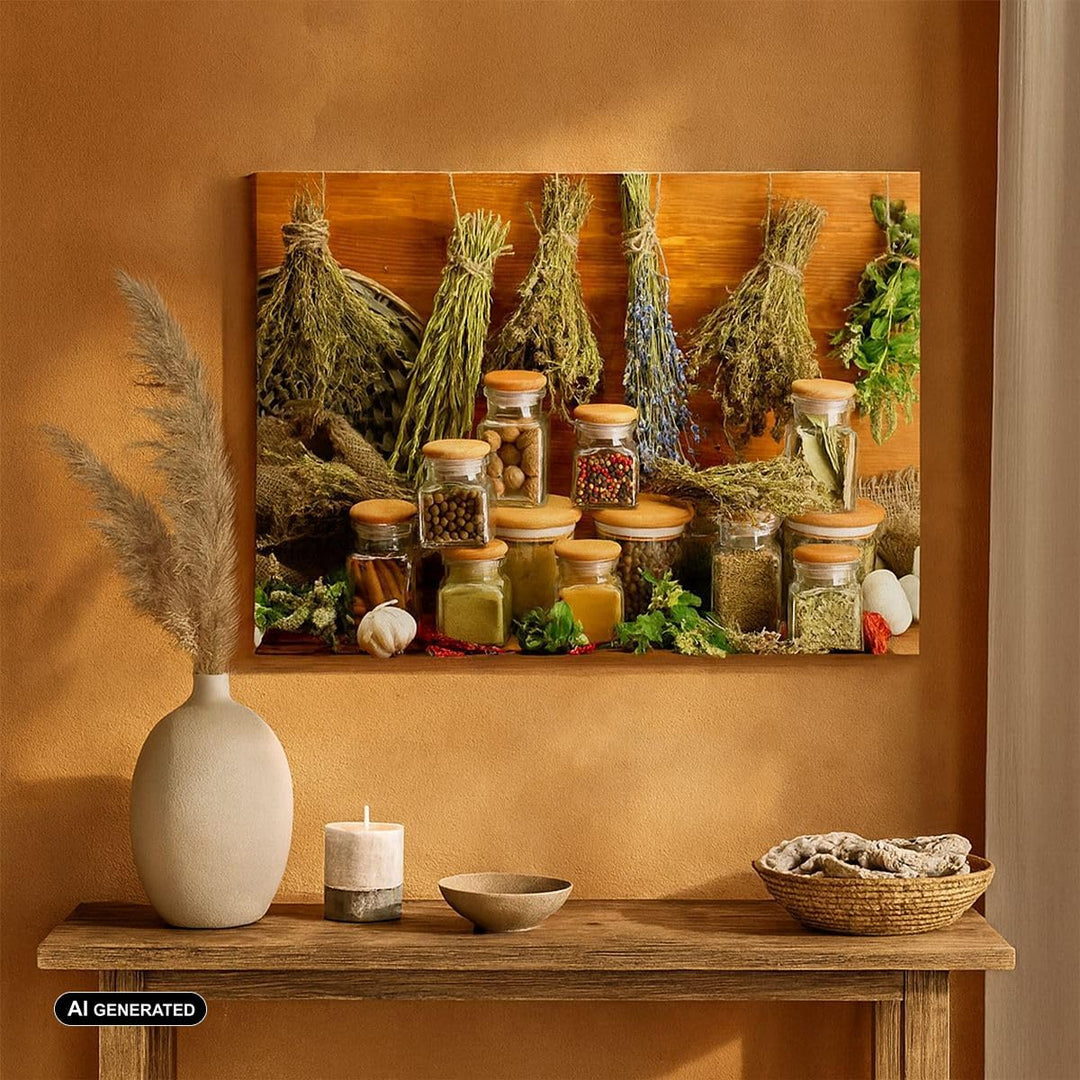 Bilder auf Leinwand 100x70cm Leinwandbild Aromatisch duft flasche kräuter Gross Wanddeko Bild Schlaf