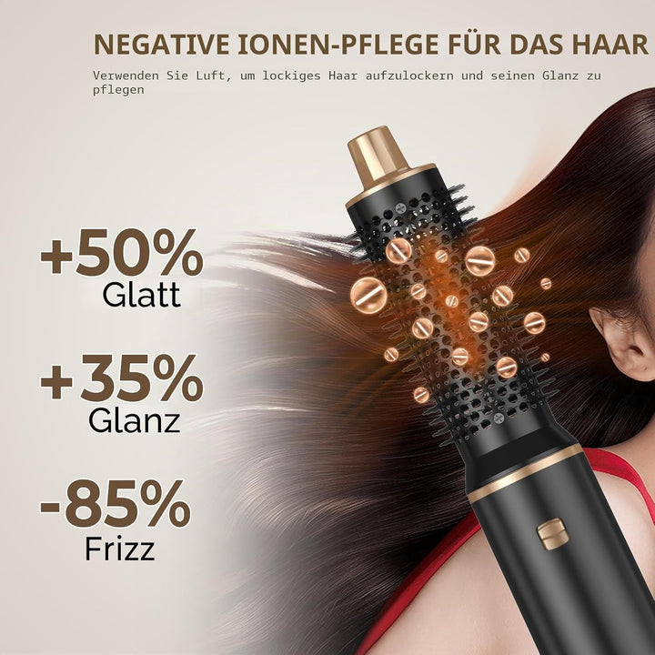 UKLISS Hairstyler 5 in 1 Haarstyler Pro Air Styler Set - 1000w Rundbürstenföhn zum Trocknen und Styl