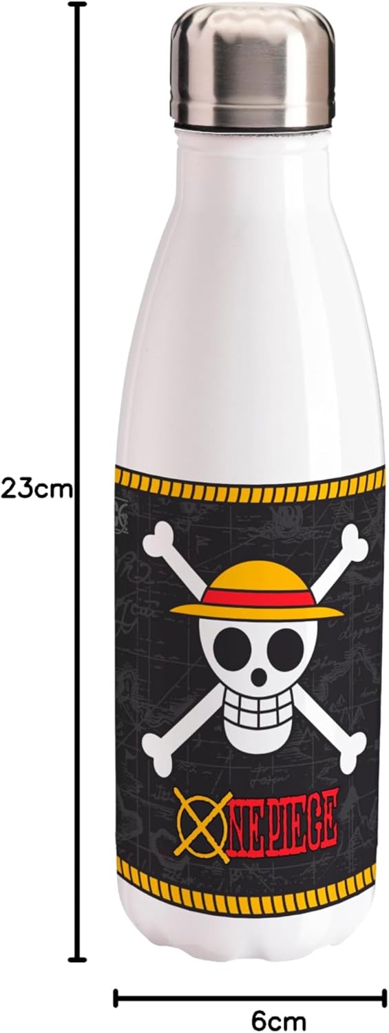 ABYSTYLE One Piece Nakama Edelstahl-Wasserflasche, 500 ml, einteilig, auslaufsicher, wiederverwendba