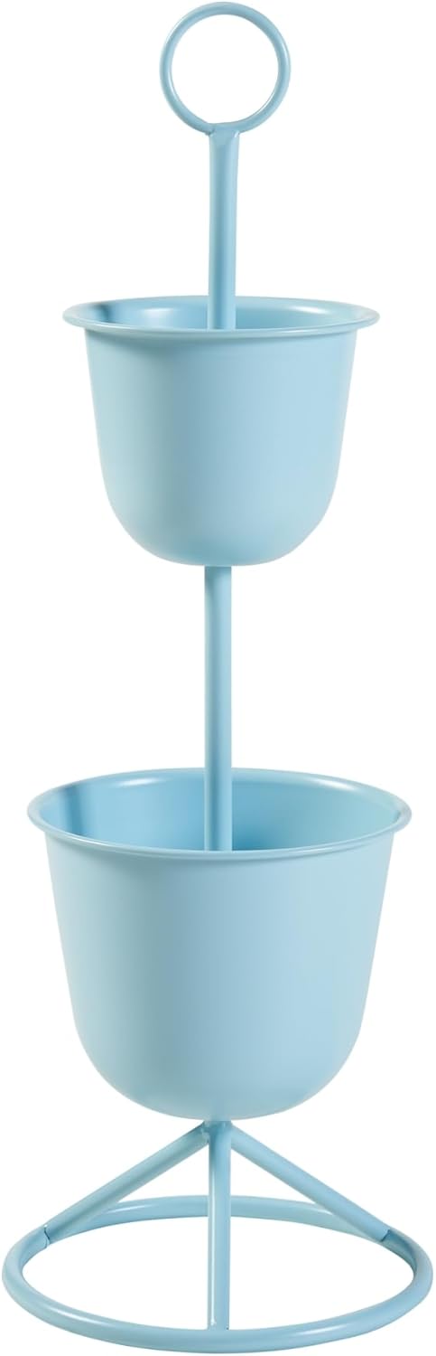 [en.casa] Blumenständer Alphen Blumentopfständer mit 2 Pflanztöpfen Blumentopfregal Pflanzenständer