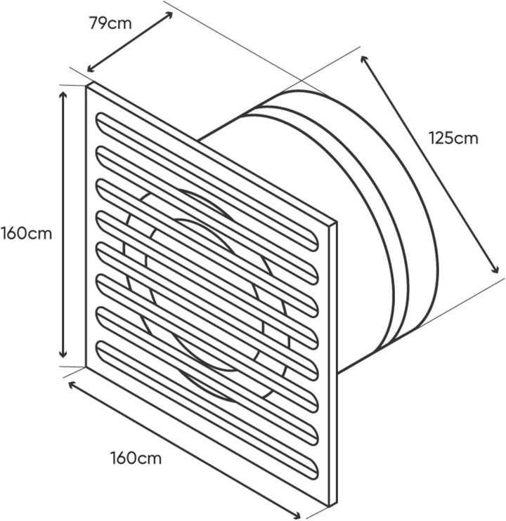 Bad lüfter 230V 125mm Leiser Badezimmer Lüfter Aufputz 34 dB 14 W Kabellänge 1,3 m mit Schalter Idea