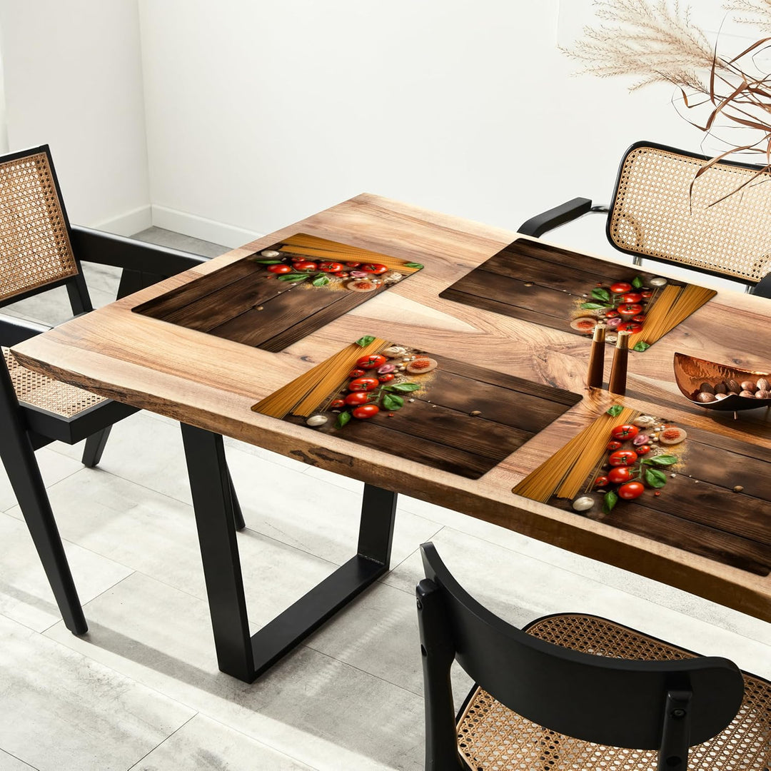 KitchenYeah© Platzsets Abwaschbar 6-Teilig 45x30 cm Tischsets Platzdeckchen Platzset Unterlage Tisch