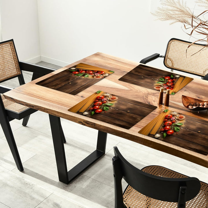 KitchenYeah© Platzsets Abwaschbar 6-Teilig 45x30 cm Tischsets Platzdeckchen Platzset Unterlage Tisch