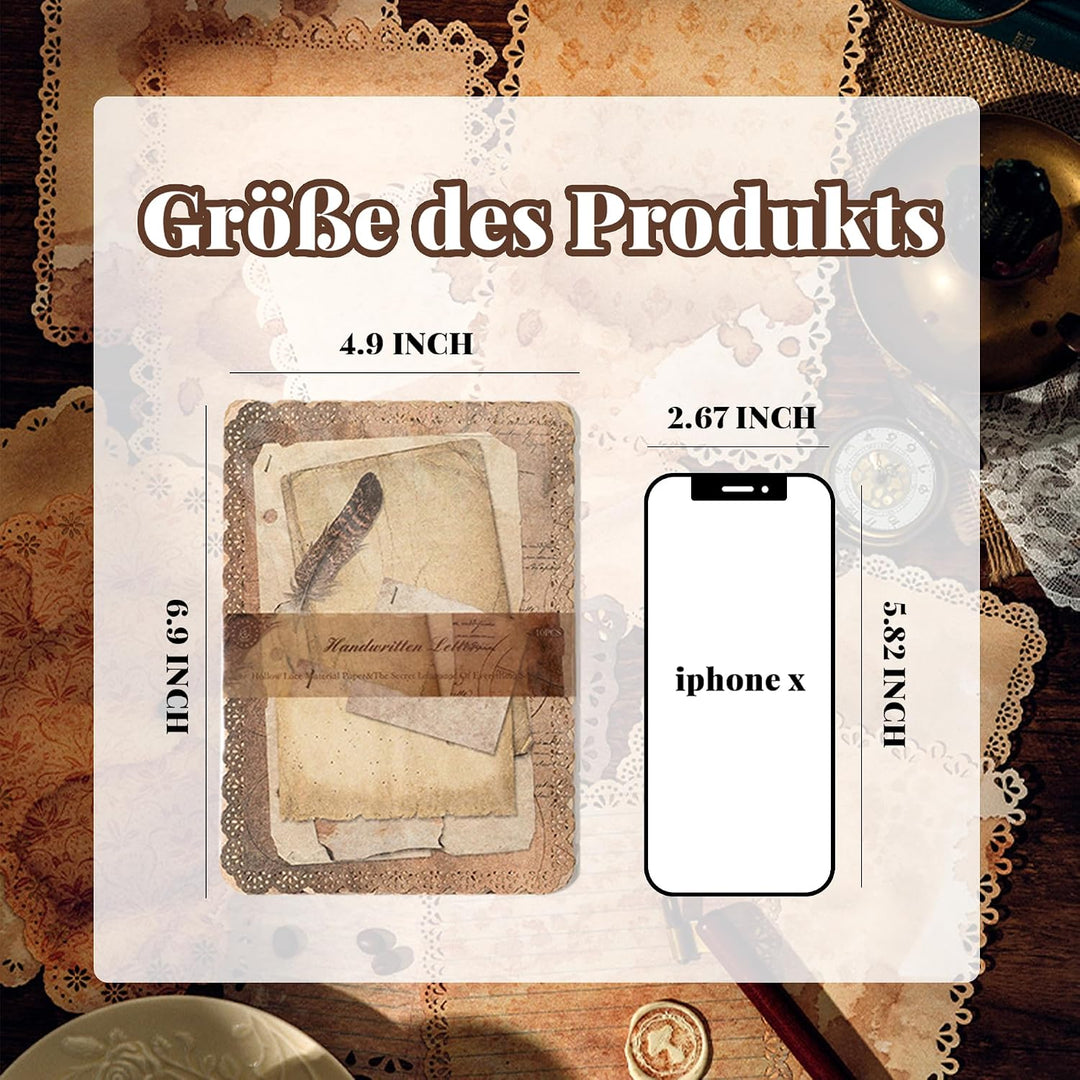 60 Stück Spitze Vintage scrapbooking papier Set, für Brief Schreiben, Scrapbook Papier, Junk Journal