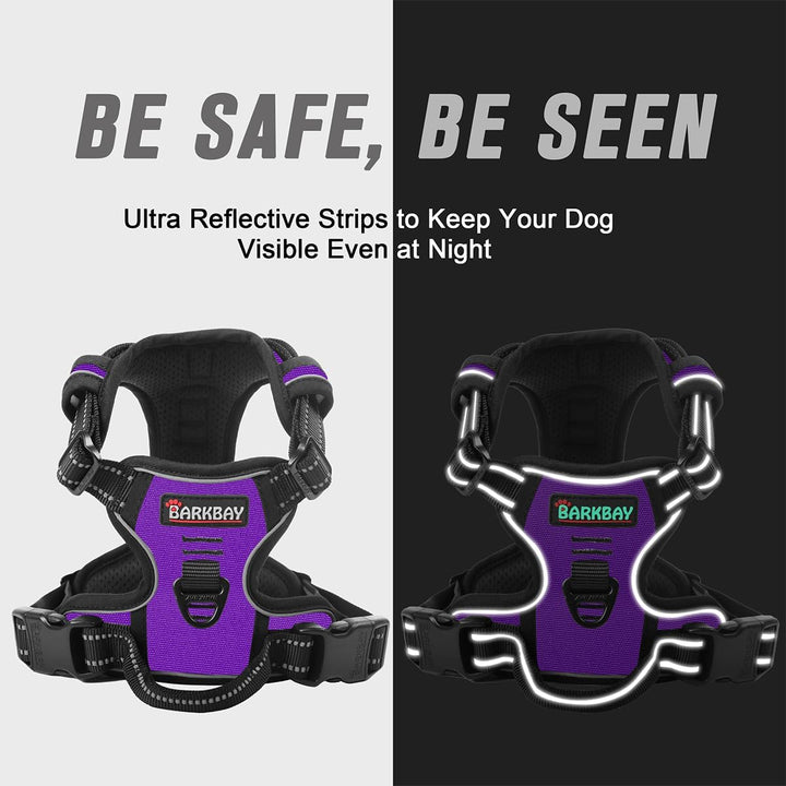 BARKBAY Dog Harness No-Pull Pet Harness Adjustable Outdoor Pet Vest 3M Reflective Oxford Material Ve