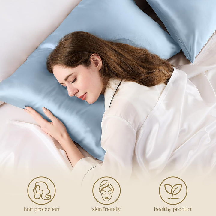 ZIMASILK Kissenbezug aus 100 % Maulbeerseide, für Gesundheit von Haar und Haut, weich und glatt, bei