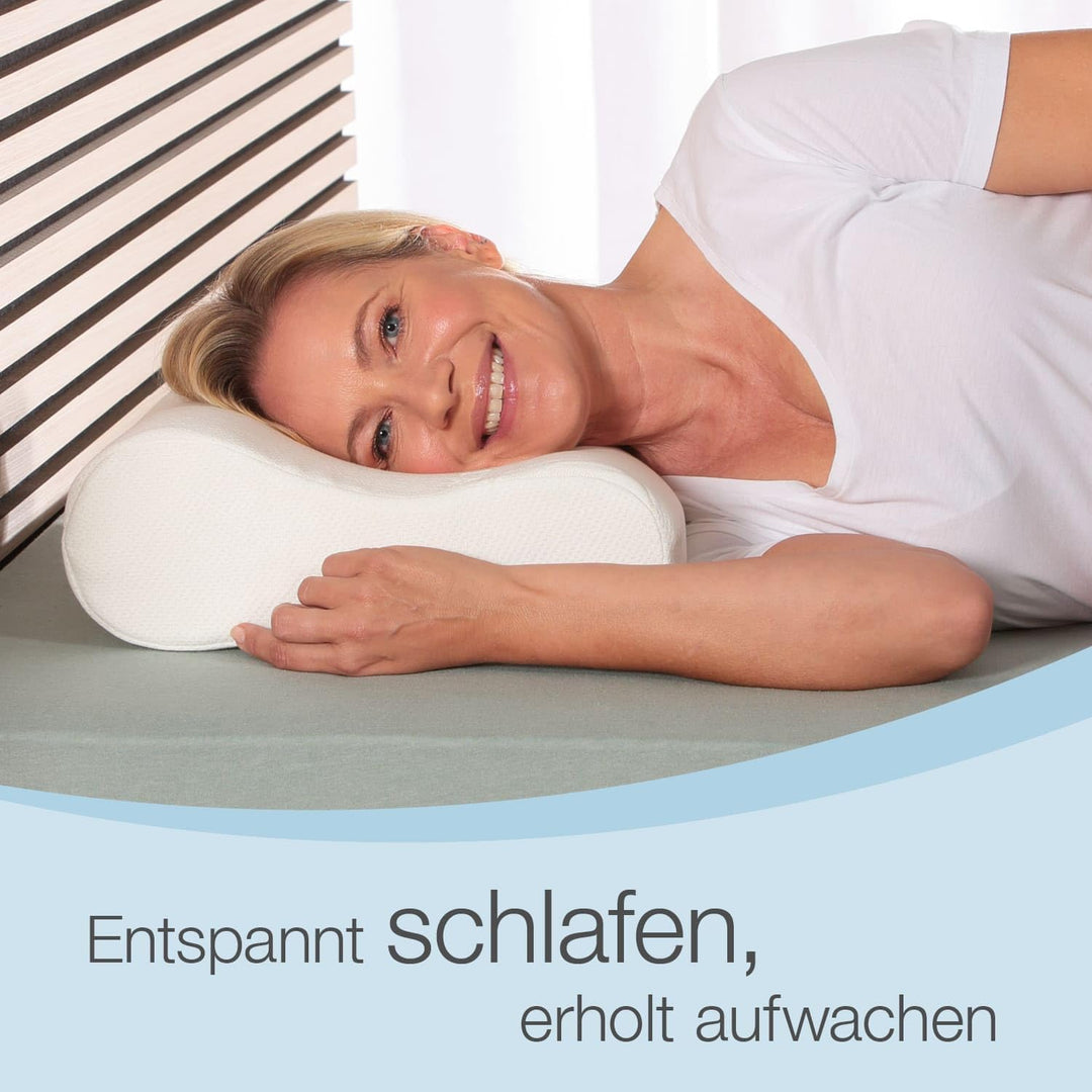 maxVitalis Nackenstützkissen 4-fache Höhenanpassung orthopädisches Nackenkissen, ergonomisches Kopfk