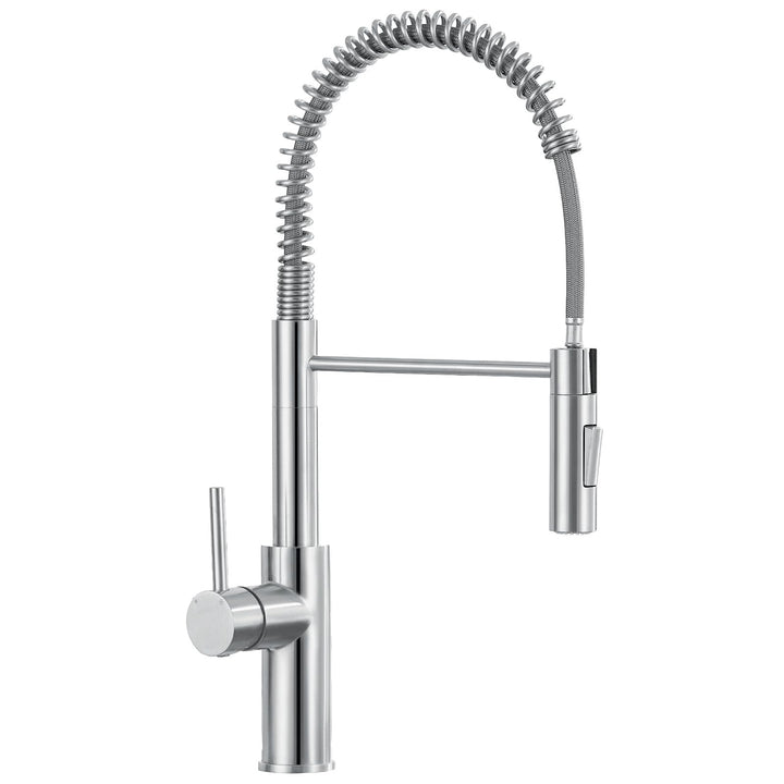 CECIPA Hochdruck Küchenarmatur mit Brause Herunterziehen, Wasserhahn Küche Ausziehbar mit 2 Wasserst
