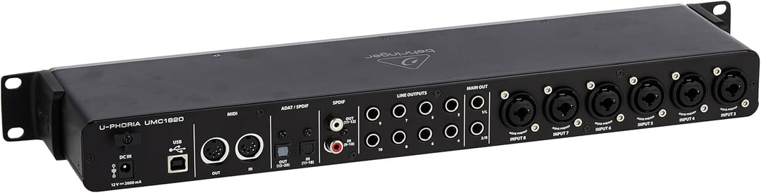Behringer UMC1820 Audiophiles 18x20, 24-Bit/96 kHz USB Audio/MIDI Interface mit Midas Mikrofonvorver