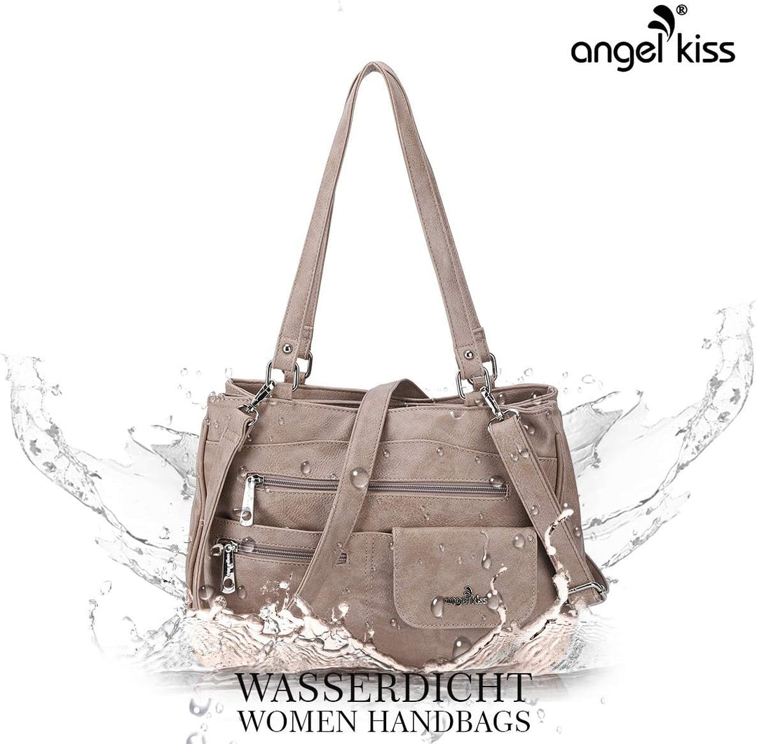 Angel Kiss Tasche Leder Damenhandtasche Schultertasche Handtaschen Wasserdicht Tragetasche Multifunk