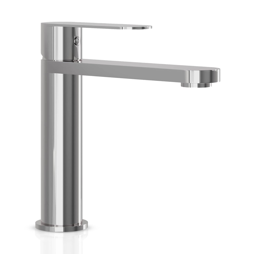 Tarnby Wasserhahn Bad – Waschtischarmatur 17,3 cm, Waschbeckenarmatur Chrome, Anti-Fingerprint & Ein