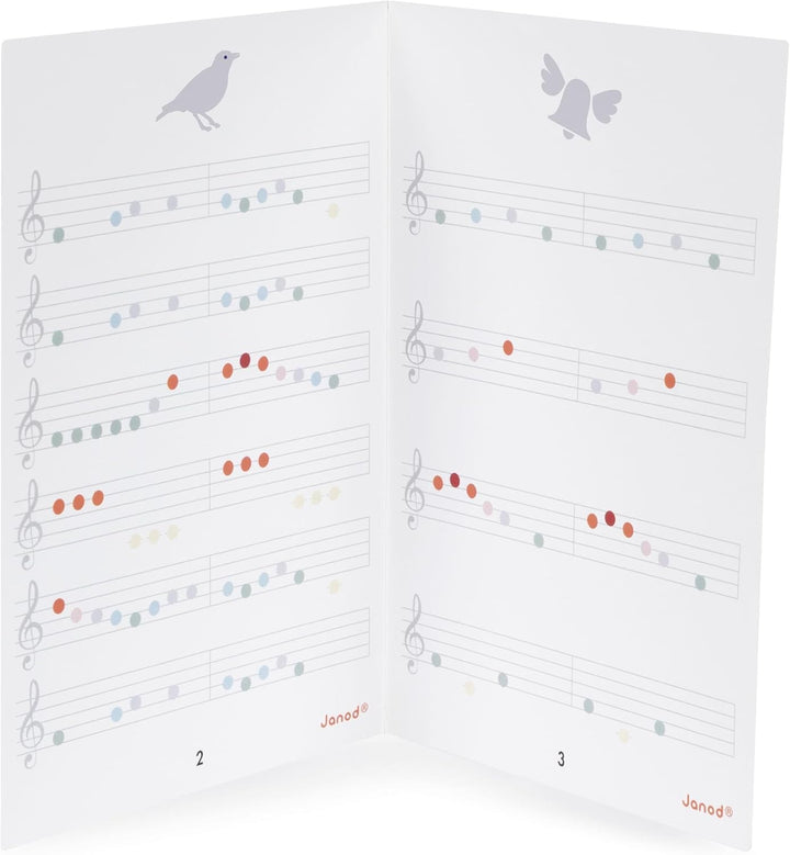 Janod - My First Confetti Elektronisches Holz-Klavier, Kinder-Musikinstrument, Spielzeugnachbildung
