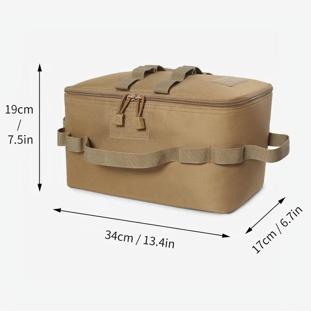 Tragbare Aufbewahrungstasche für Campingutensilien und Kochgeschirr, Outdoor-Picknicktasche (Gelb),