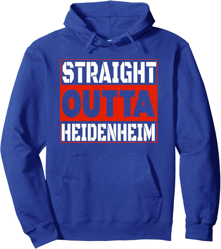 Straight Outta Heidenheim Ultras Fan Geschenk | Blau | Pullover Hoodie