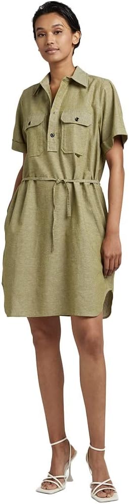 G-STAR Damen Millery Pockets Kleid Dresses, Mehrfarben (Avocado/Milk D22858-d123-d857)