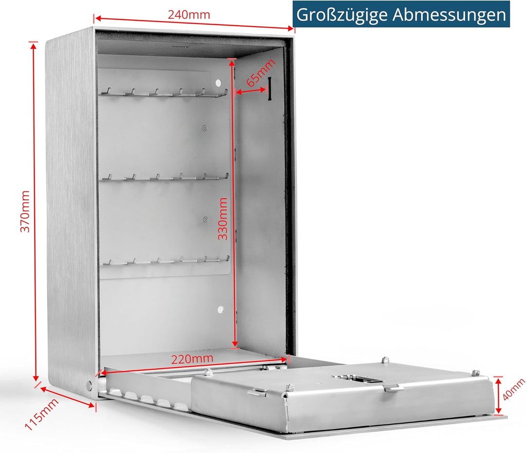 masunt Schlüsselkasten 2125 E Code | Schlüsseltresor mit innovativer Online-Codevergabe aus der Fern