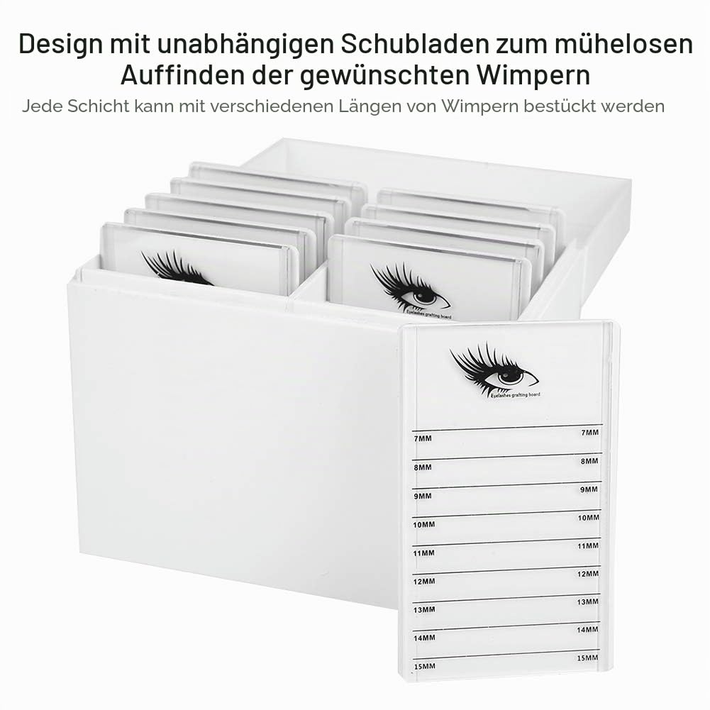 Wimpern-Aufbewahrungsbehälter, 10 Schichten Wimpernverlängerung Zubehör Transparente Wimpernanzeige