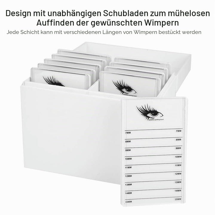 Wimpern-Aufbewahrungsbehälter, 10 Schichten Wimpernverlängerung Zubehör Transparente Wimpernanzeige