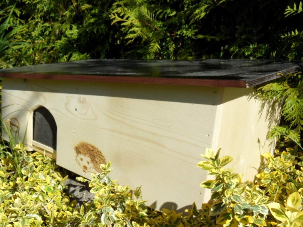 Kein Bausatz: Luxus XXXL Igelhaus 80cm x 40cm x 32cm Igelhotel 18mm Vollholz Witterungsbeständig Win